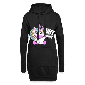Licorne, pas drôle. Ce n'est pas drôle. - Sweat-shirt à capuche long Femme - noir - Devant