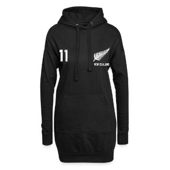 nouvelle-Zélande - Sweat-shirt à capuche long Femme - noir - Devant