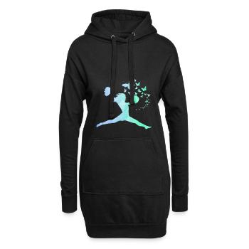 Cheerleader - Hoodie-Kleid - Schwarz - Vorne
