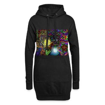 indischen mecanique crop - Hoodie-Kleid - Schwarz - Vorne