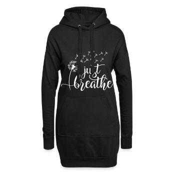 Just Breathe - Hoodie-Kleid - Schwarz - Vorne
