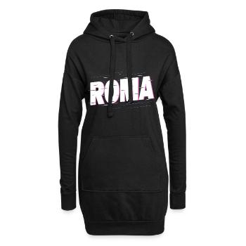 Rom Roma Italien Stadt Schrift Heimat Liebe Urlaub - Hoodie-Kleid - Schwarz - Vorne