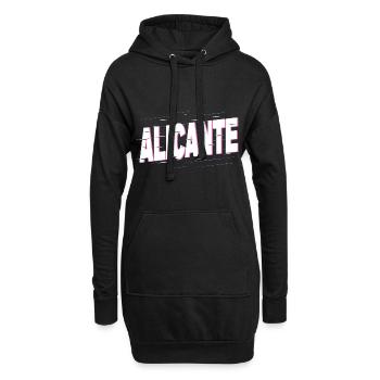 Alicante Espagne City Font Maison de Vacances Amour - Sweat-shirt à capuche long Femme - noir - Devant