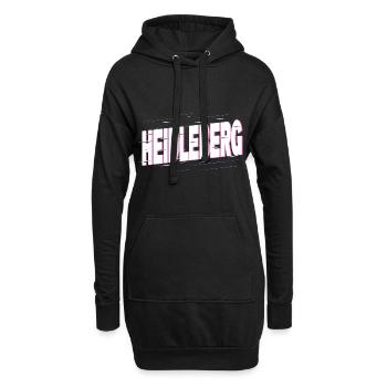 Heidelberg Deutschland Stadt Schrift Heimat Liebe - Hoodie-Kleid - Schwarz - Vorne