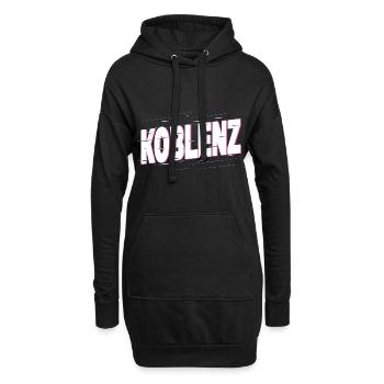 Koblenz Deutschland Stadt Schrift Heimat Liebe - Hoodie-Kleid - Schwarz - Vorne