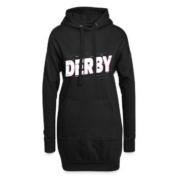 Derby Angleterre UK City Font Accueil Amour - Sweat-shirt à capuche long Femme - noir - Devant