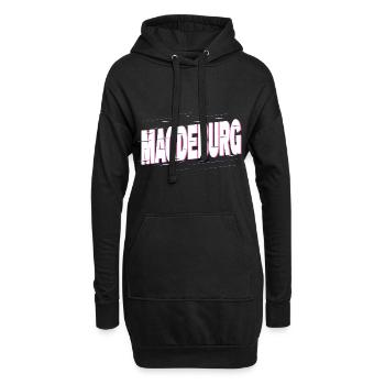 Magdebourg Allemagne City Font Accueil Amour - Sweat-shirt à capuche long Femme - noir - Devant