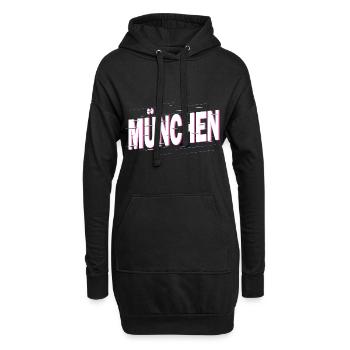 Munich Allemagne City Font Home Love - Sweat-shirt à capuche long Femme - noir - Devant