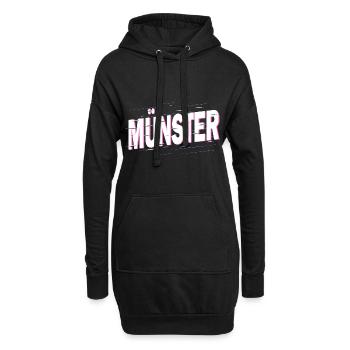 Münster Allemagne City Font Home Love - Sweat-shirt à capuche long Femme - noir - Devant