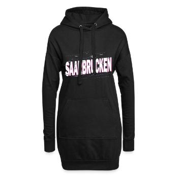 Sarrebruck Allemagne ville lettrage amour patrie - Sweat-shirt à capuche long Femme - noir - Devant