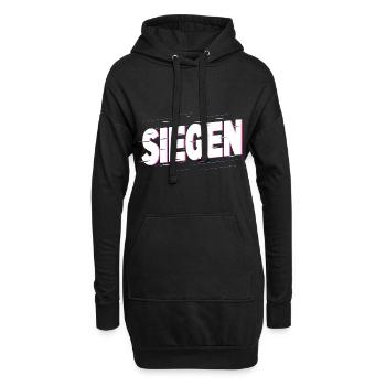 Siegen Allemagne City Font Home Love - Sweat-shirt à capuche long Femme - noir - Devant