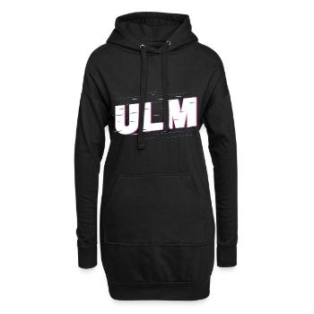 Ulm Deutschland Stadt Schrift Heimat Liebe - Hoodie-Kleid - Schwarz - Vorne