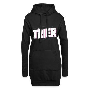 Trier Deutschland Stadt Schrift Heimat Liebe - Hoodie-Kleid - Schwarz - Vorne
