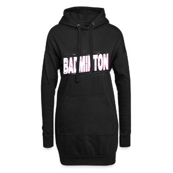Badminton Federball Sport Spieler Vintage Retro - Hoodie-Kleid - Schwarz - Vorne