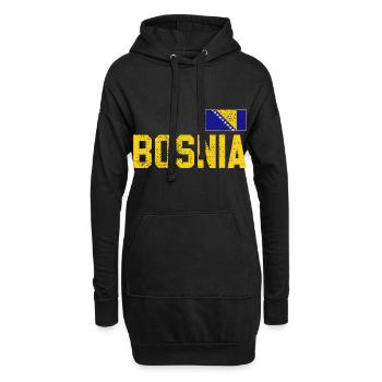 Bosnie - Sweat-shirt à capuche long Femme - noir - Devant