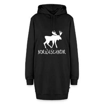 Norweschndir I Sachsen Dialekt Geschenk T-Shirt - Hoodie-Kleid - Schwarz - Vorne - AI Model Female 172 light (172cm)