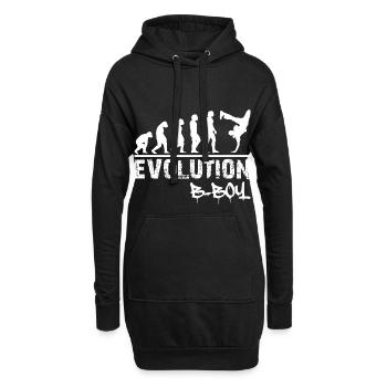 Breakdance Evolution B-Boy Breakdancer Geschenk - Hoodie-Kleid - Schwarz - Vorne