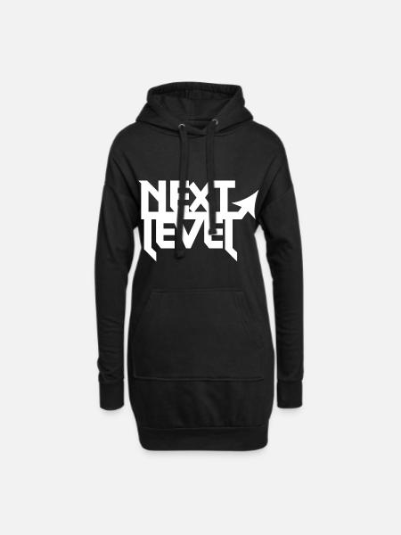 next level w - Hoodie Dress - black