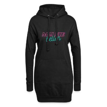 Ruf mich nicht an! - Hoodie-Kleid - Schwarz - Vorne