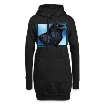 Raven - Hoodie Dress - black - Front