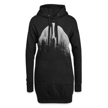 Lustiger Wander Spruch Damen Geschenk Berg Wandern - Hoodie-Kleid - Schwarz - Vorne