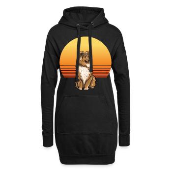 Sheltie Sun - Hoodie-Kleid - Schwarz - Vorne