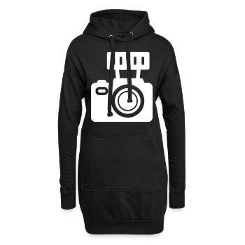 Caméra - Sweat-shirt à capuche long Femme - noir - Devant