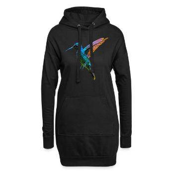 Colibri - Sweat-shirt à capuche long Femme - noir - Devant