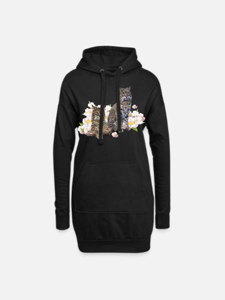 Luchs - Hoodie-Kleid - Schwarz