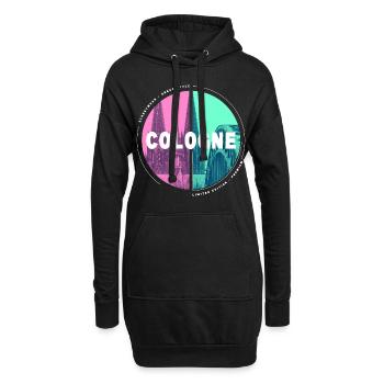 Cathédrale de Cologne Cologne Allemagne City Skyline - Sweat-shirt à capuche long Femme - noir - Devant