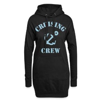 Équipage de croisière (équipage du navire / ancre) - Sweat-shirt à capuche long Femme - noir - Devant