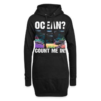 Zooologiste de l’océan Biologiste marin Biologie marine Biologie marine - Sweat-shirt à capuche long Femme - noir - Devant