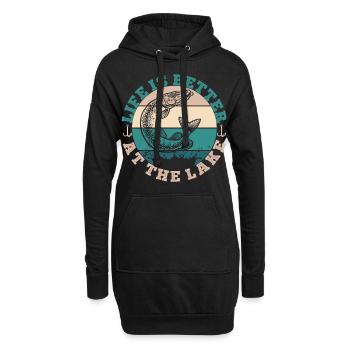 LIFE IS BETTER AT THE LAKE - Hoodie-Kleid - Schwarz - Vorne