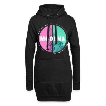 Modena Italien Stadt Skyline Kathedrale Urlaub - Hoodie-Kleid - Schwarz - Vorne