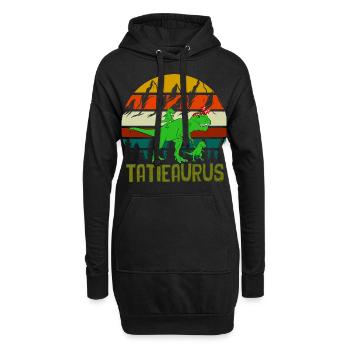 Tatiesaurus Avec Neveux Et Nièces - Sweat-shirt à capuche long Femme - noir - Devant