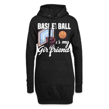 Basketball Is My Girlfriend Design Joueur de basket-ball - Sweat-shirt à capuche long Femme - noir - Devant