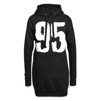 Maillot à 95 numéros - Sweat-shirt à capuche long Femme - noir - Devant