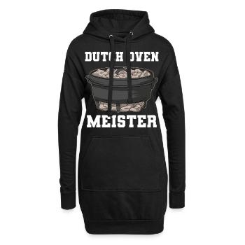 Dutch Oven Meister Dopfen Feuertopf Grillen - Hoodie-Kleid - Schwarz - Vorne
