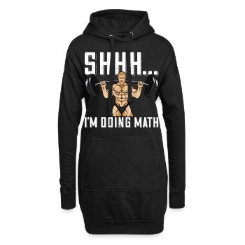 Bodybuilder Shhh Ich mache Mathe Langhantel - Hoodie-Kleid - Schwarz - Vorne