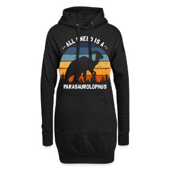 Parasaurolophus pour les dinosaures et les chasseurs de fosil - Sweat-shirt à capuche long Femme - noir - Devant