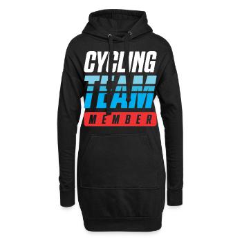 Cycling Team - Hoodie-Kleid - Schwarz - Vorne