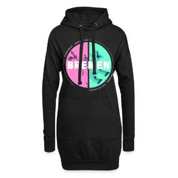 Brême Allemagne Ville Skyline Accueil Amour - Sweat-shirt à capuche long Femme - noir - Devant