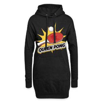 Queen Pong Outfit Tennis de Table Batte Ping-Pong - Sweat-shirt à capuche long Femme - noir - Devant