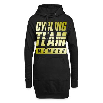 Cycling Team - Hoodie-Kleid - Schwarz - Vorne