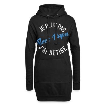 Cadeau papa. cadeau père. cadeau papa de l'année. - Sweat-shirt à capuche long Femme - noir - Devant