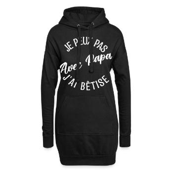 Cadeau papa. cadeau père. cadeau papa de l'année. - Sweat-shirt à capuche long Femme - noir - Devant