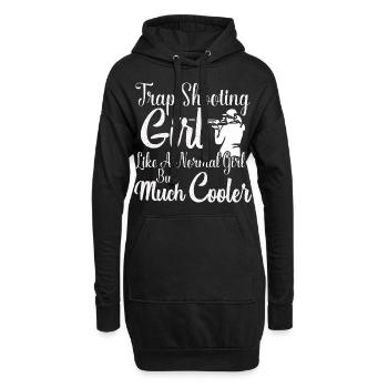 Trapschießen | Schießsport Fallenschießen Geschenk - Hoodie-Kleid - Schwarz - Vorne