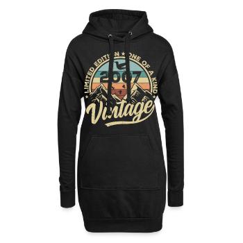 Original Jahrgang 2007 Geburtstagsgeschenk 2007 - Hoodie-Kleid - Schwarz - Vorne