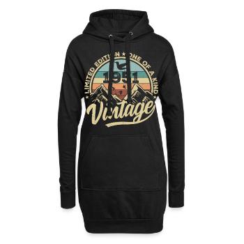 Original Jahrgang 1951 Geburtstagsgeschenk 1951 - Hoodie-Kleid - Schwarz - Vorne