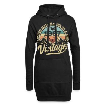 Original Jahrgang 1967 Geburtstagsgeschenk 1967 - Hoodie-Kleid - Schwarz - Vorne